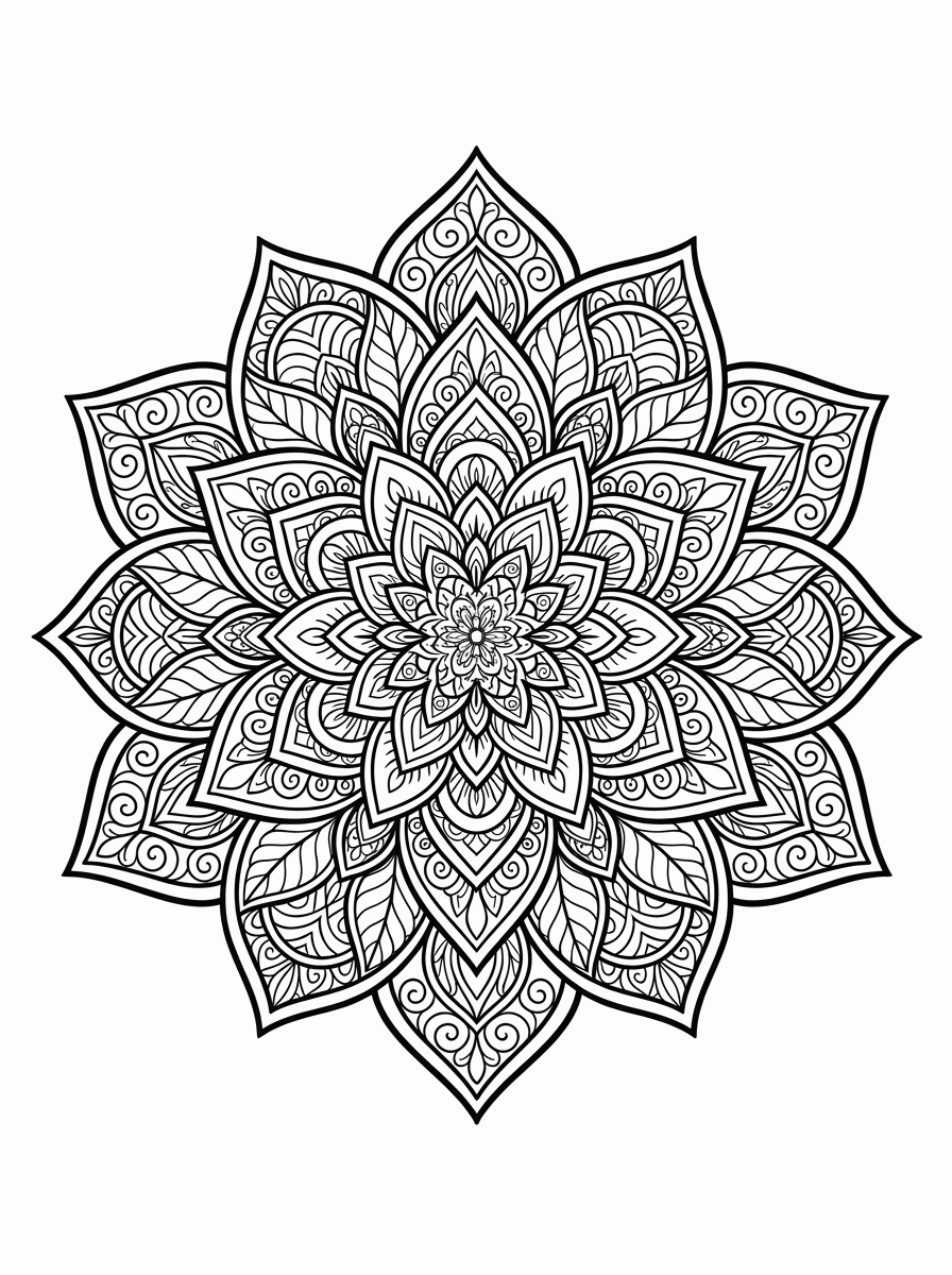 Flor Antiestresse para colorir