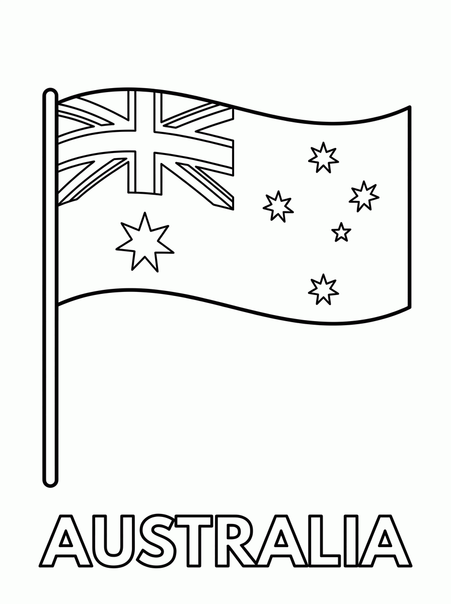 Bandeira da Austrália para colorir