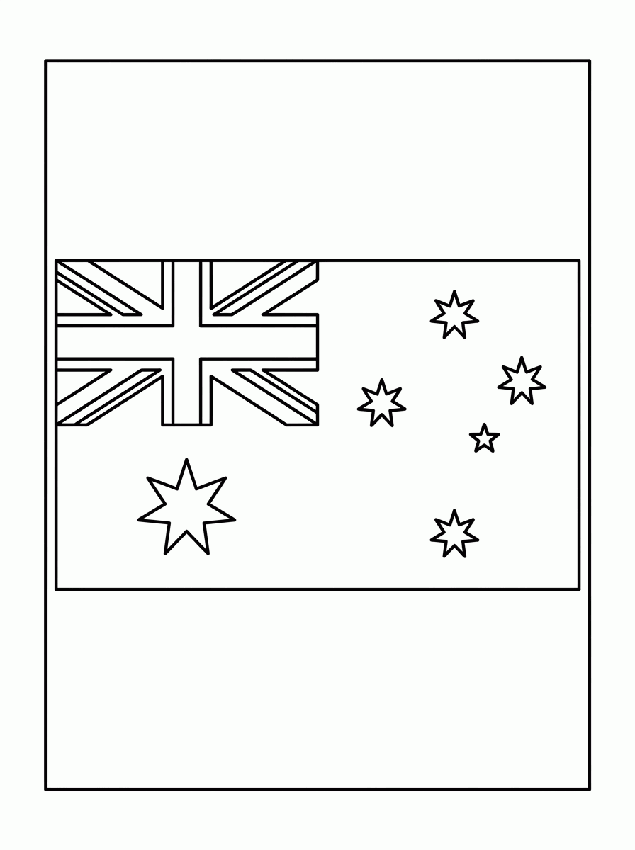 Bandeira da Australia (Flat) para colorir