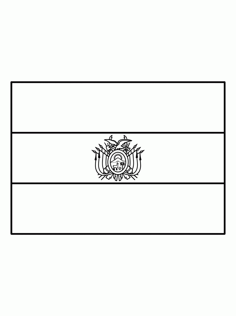 Bandeira da Bolivia (Flat) para colorir