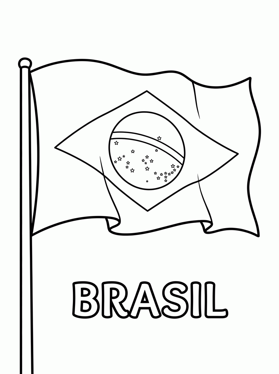 Bandeira do Brasil para colorir