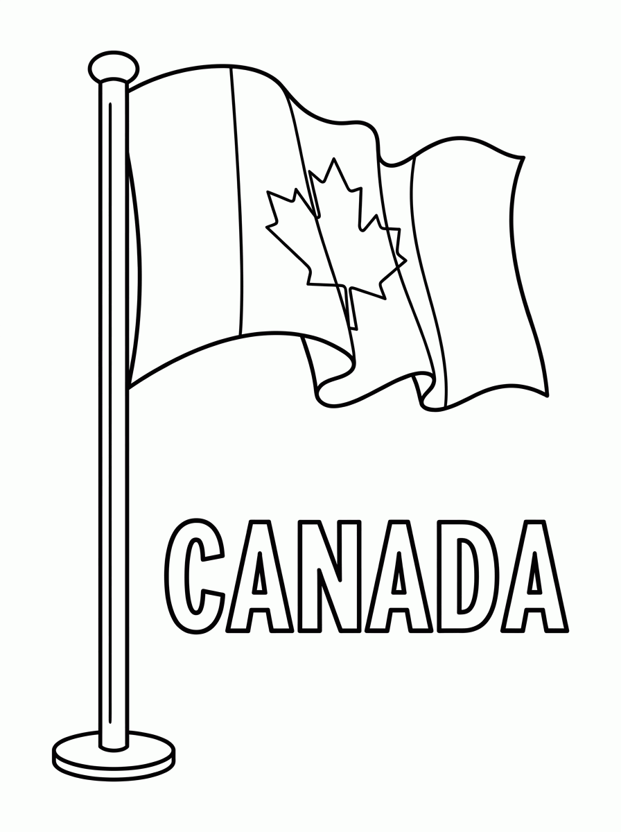 Bandeira do Canadá para colorir