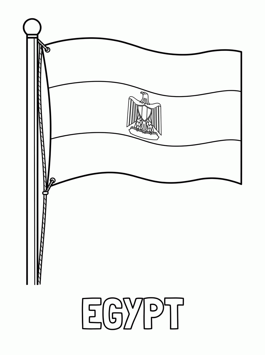 Bandeira do Egito para colorir