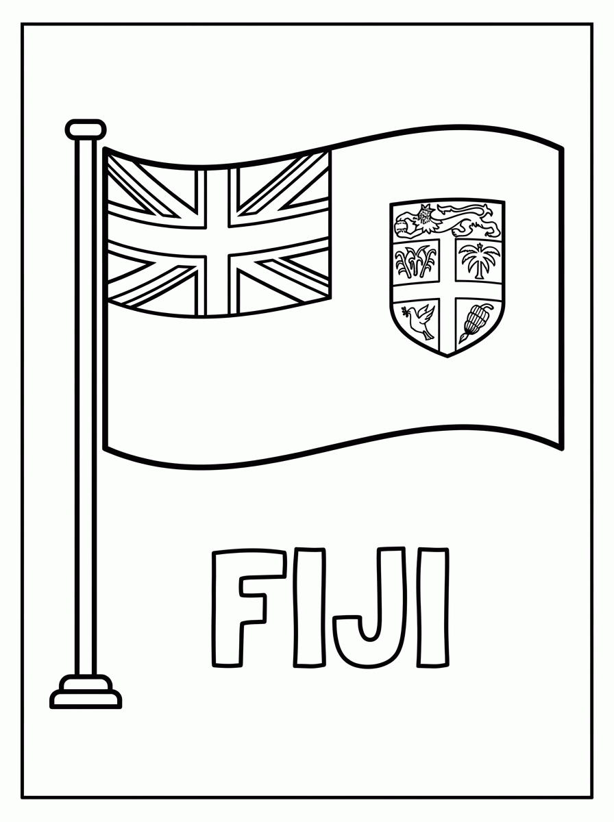 Bandeira de Fiji para colorir