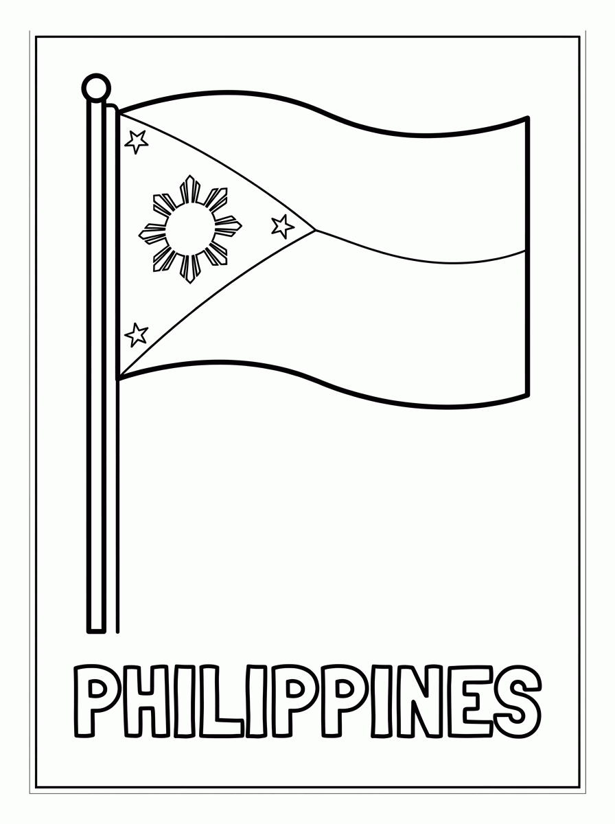 Bandeira das Filipinas para colorir