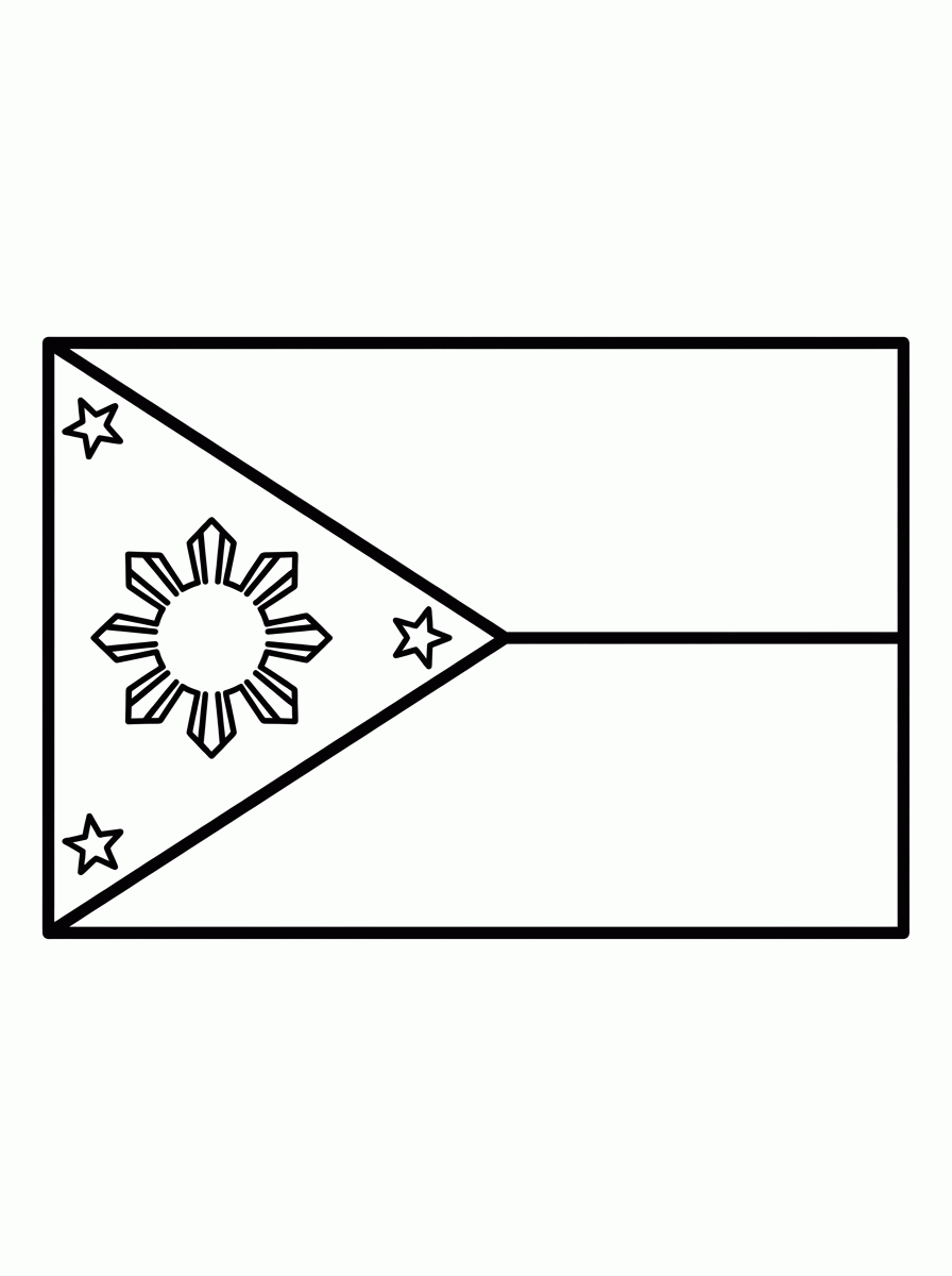 Bandeira das Filipinas (Flat) para colorir
