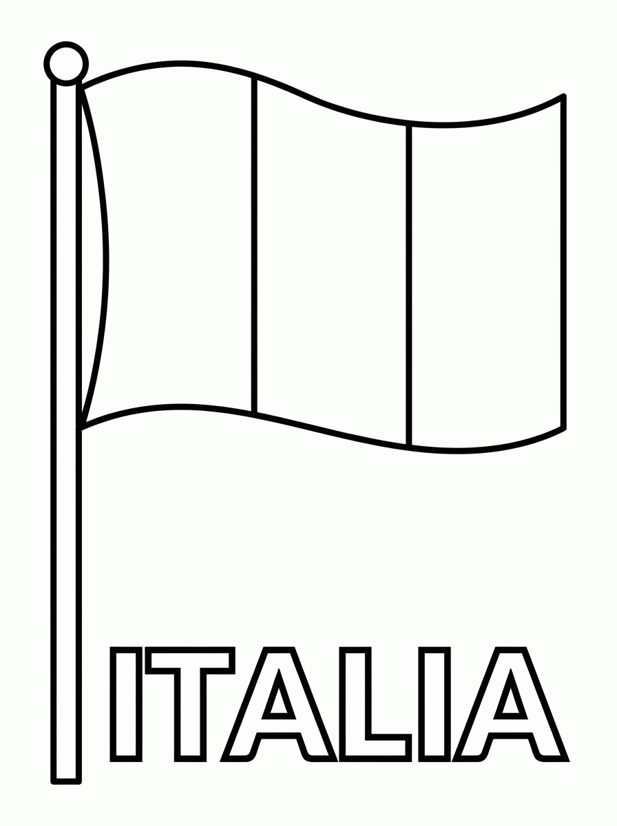 Bandeira da Itália para colorir