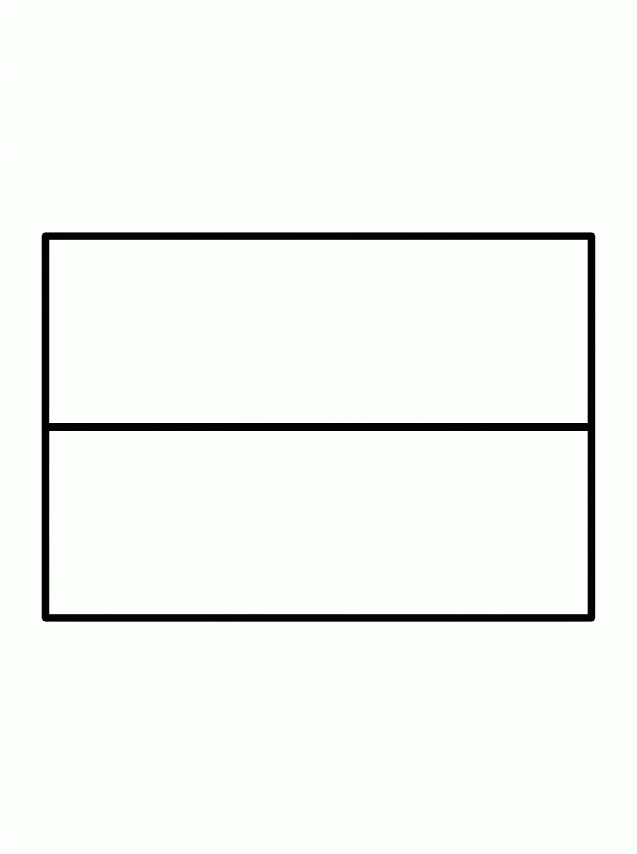 Bandeira da Polonia (Flat) para colorir