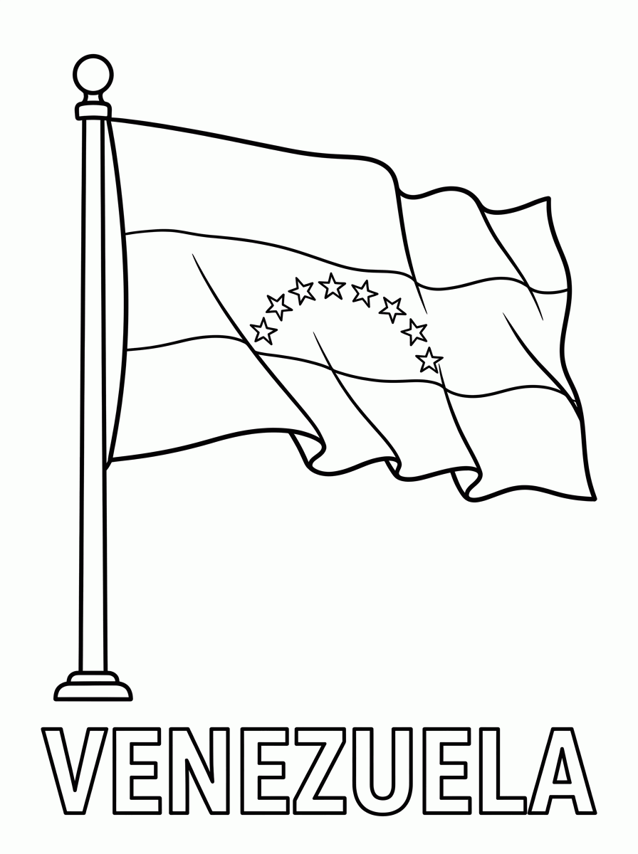 Bandeira da Venezuela para colorir