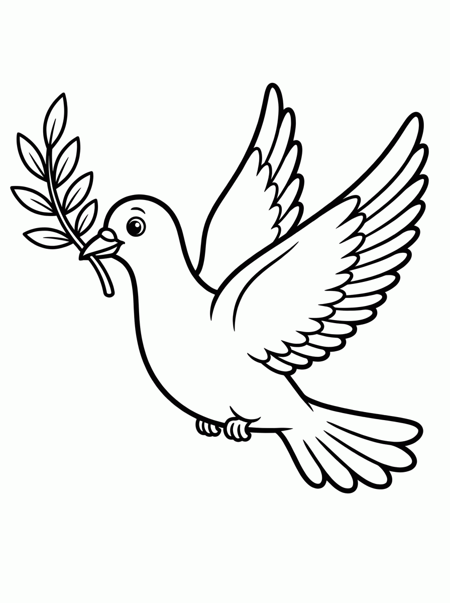 Pomba da Paz para colorir