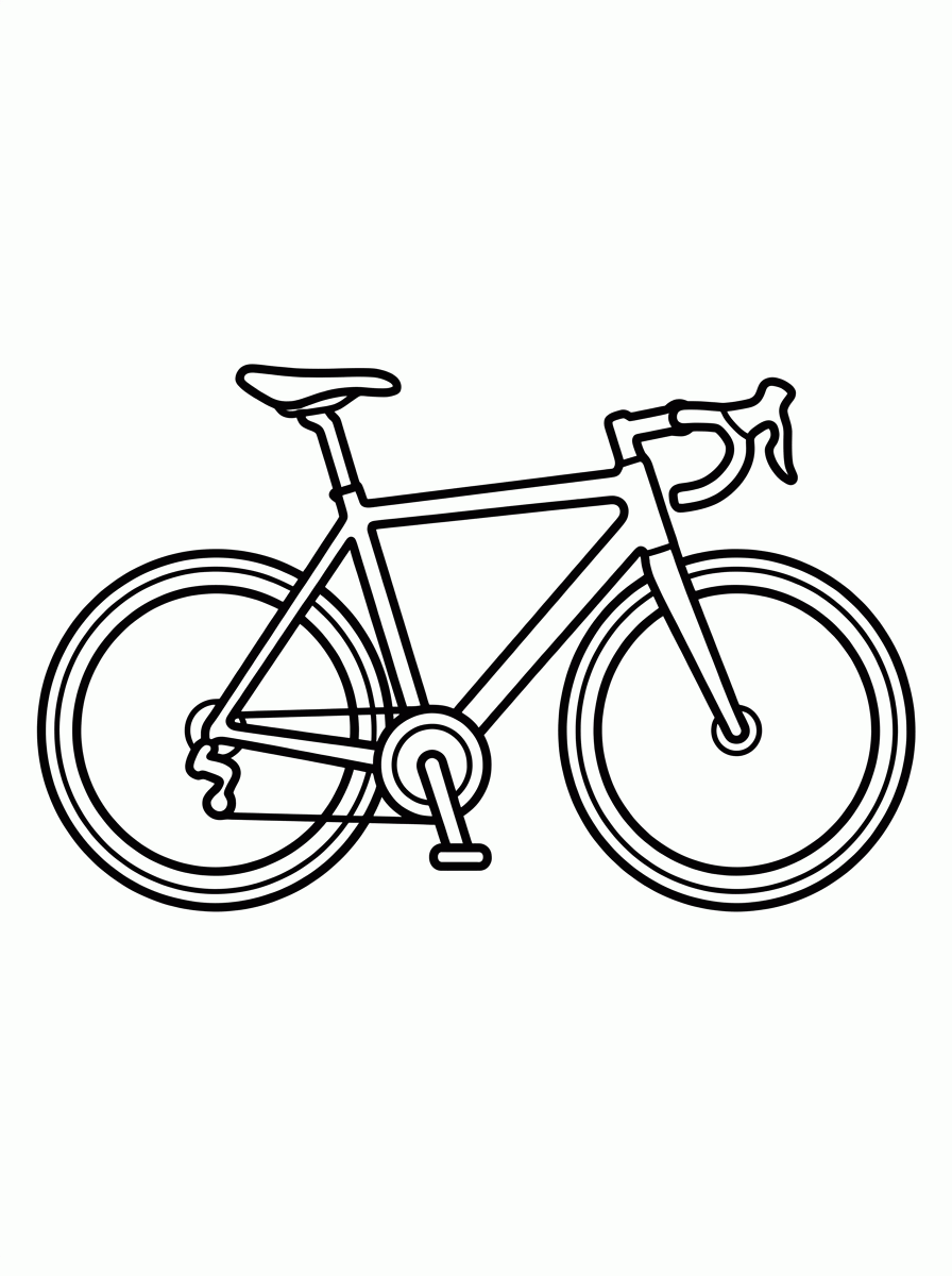 Bicicleta de Corrida para colorir