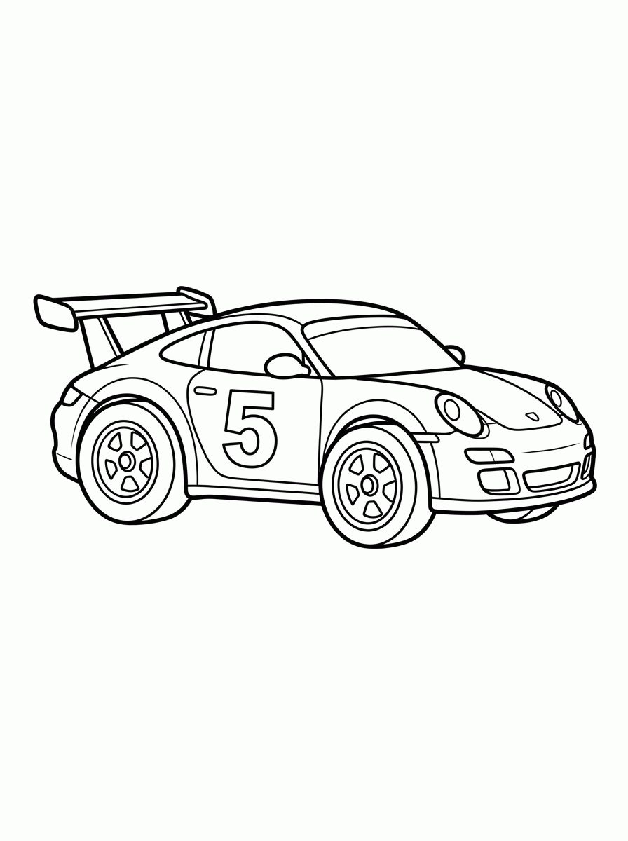 Carro de Corrida para colorir