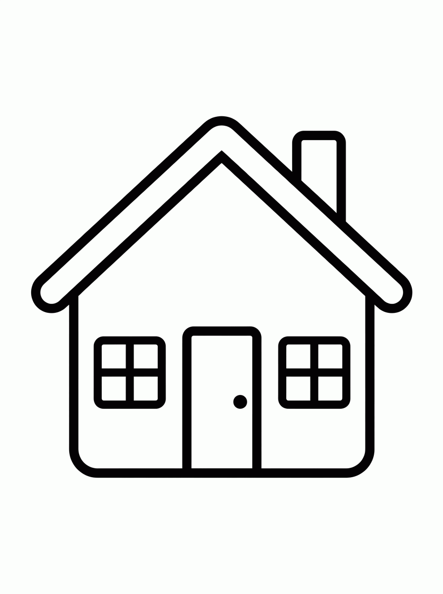 Casinha Simples para colorir