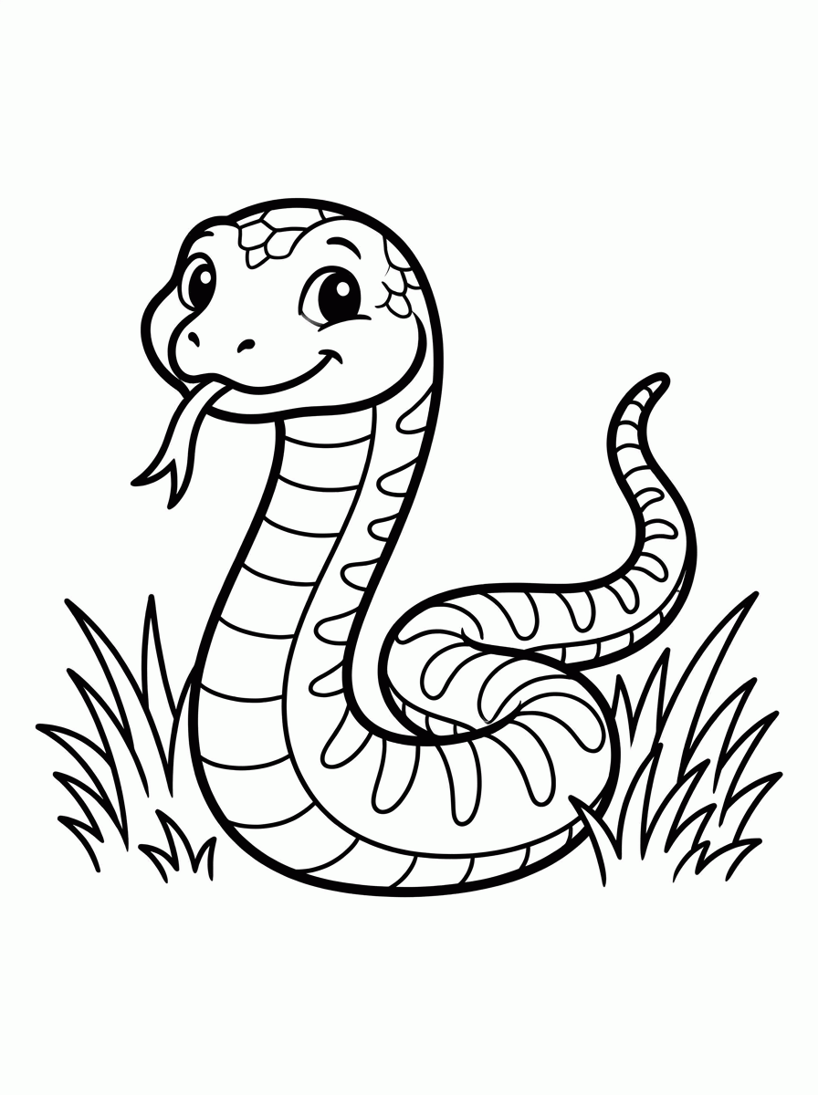 Cobra Listrada para colorir
