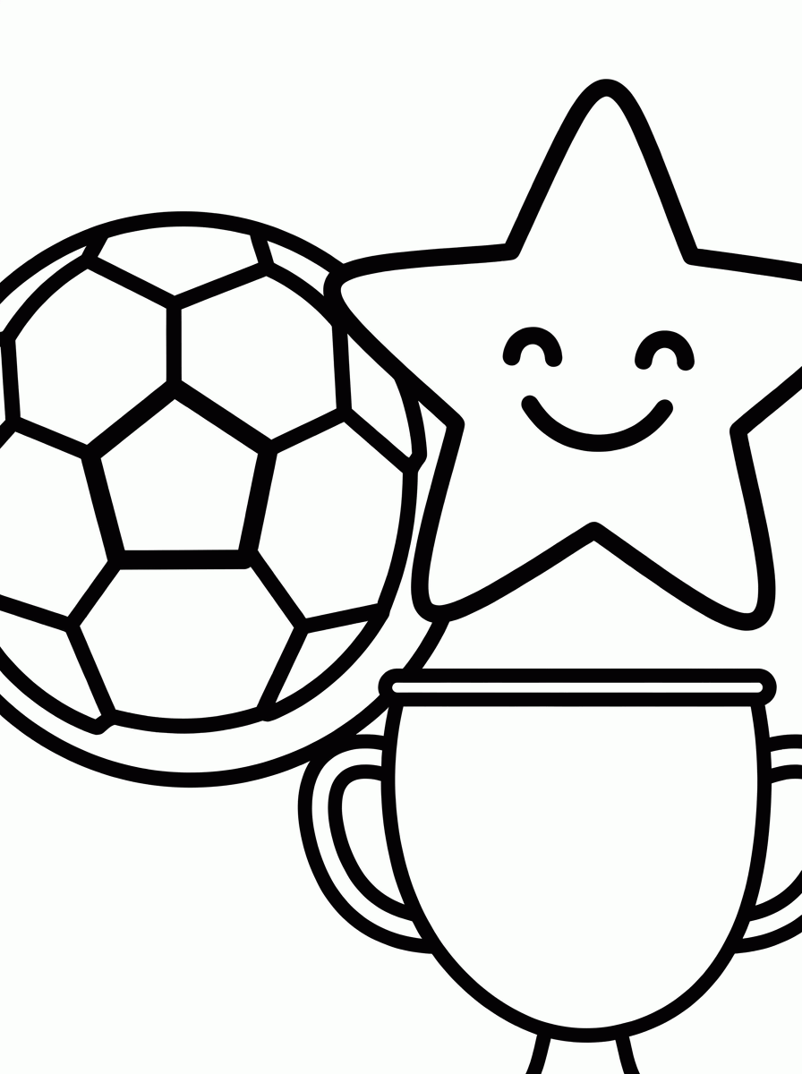 Ball with a Star coloring page