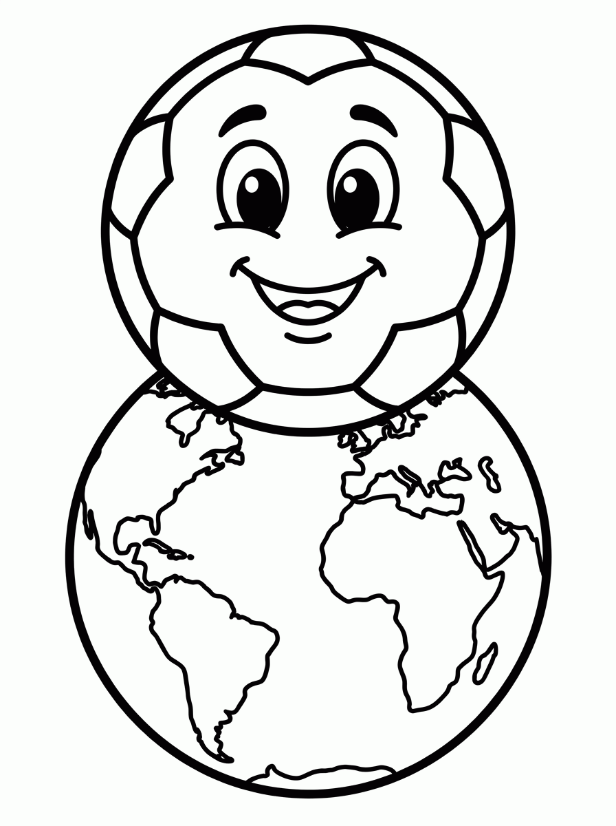 Ball on the Globe coloring page