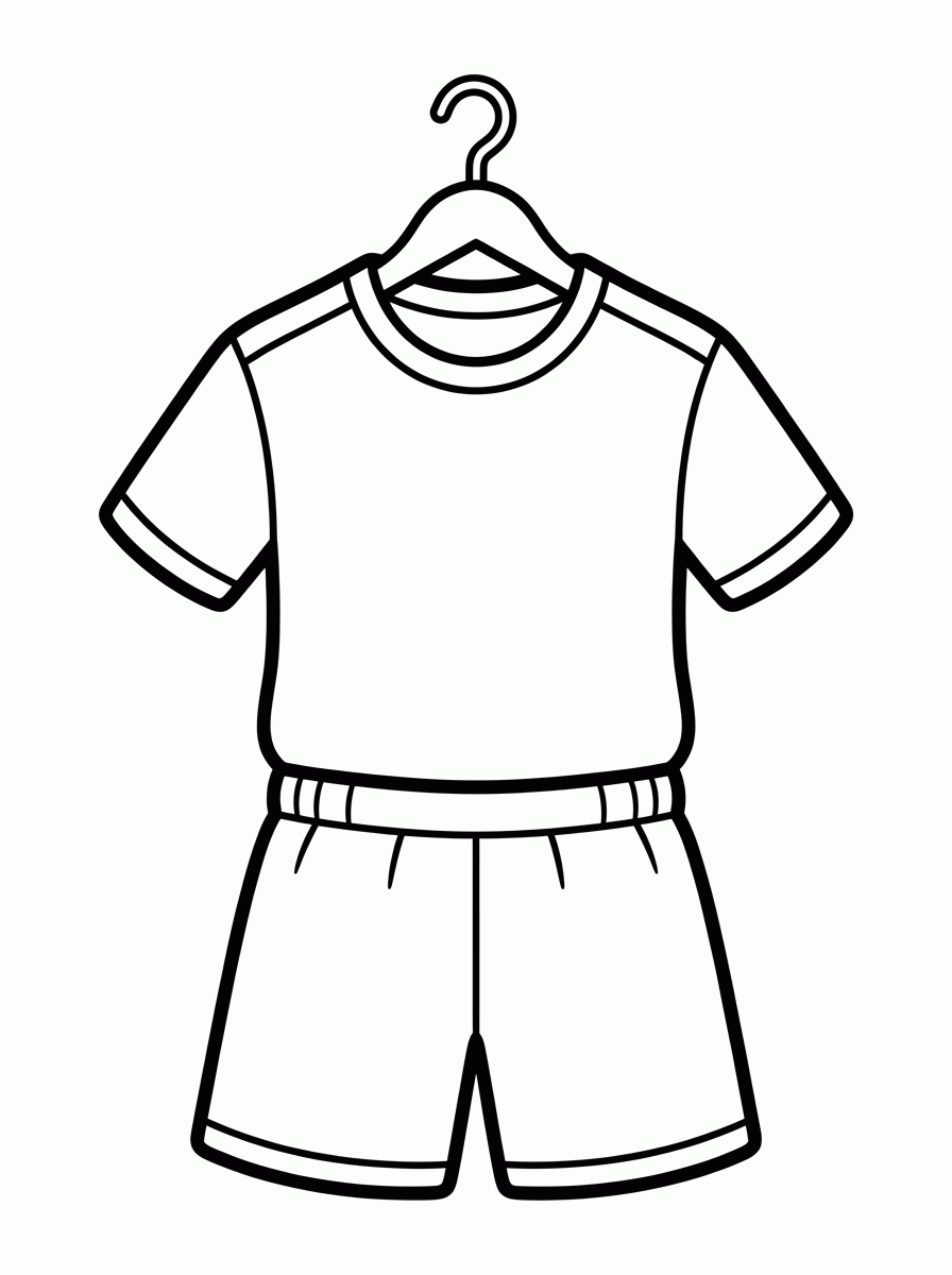 Camisa de Futebol para colorir