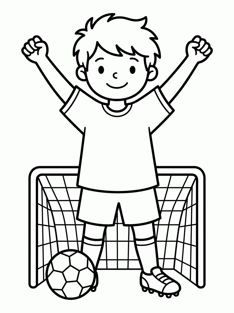 Comemoração de Gol para colorir