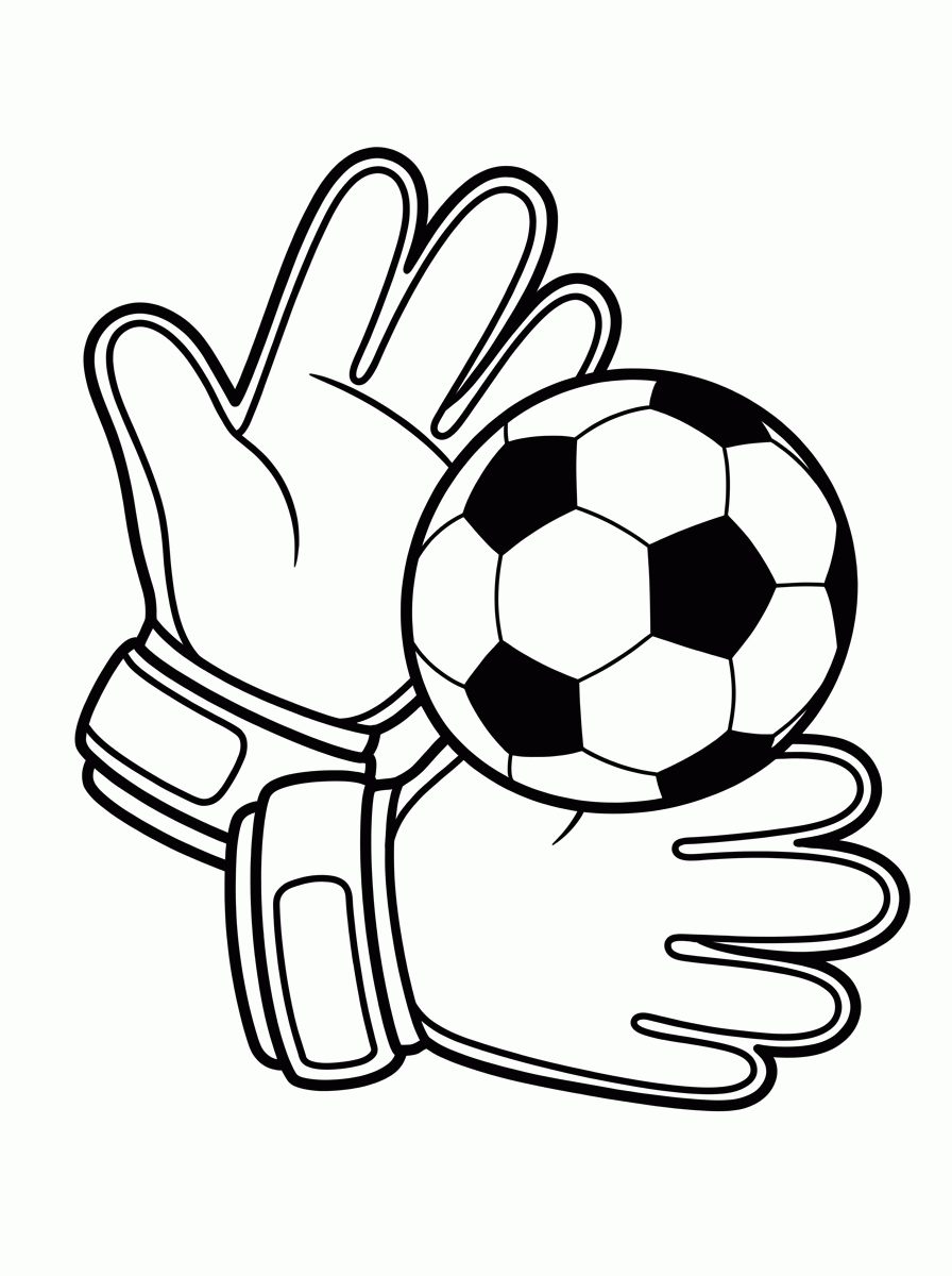 Guantes de Portero para colorear
