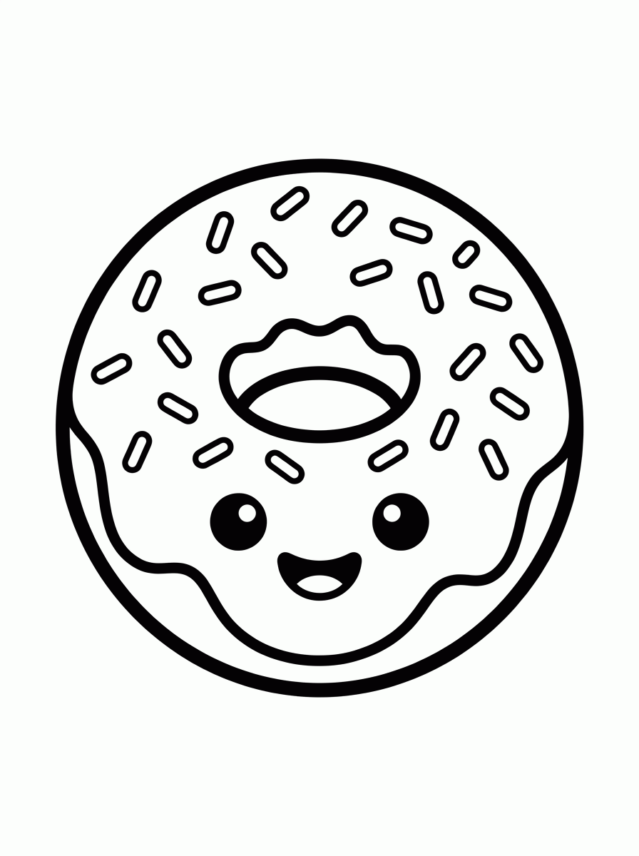 Rosquinha com Granulado para colorir