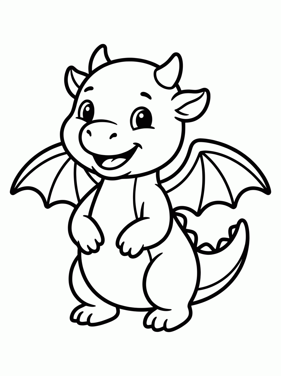 Dragãozinho Bebê para colorir