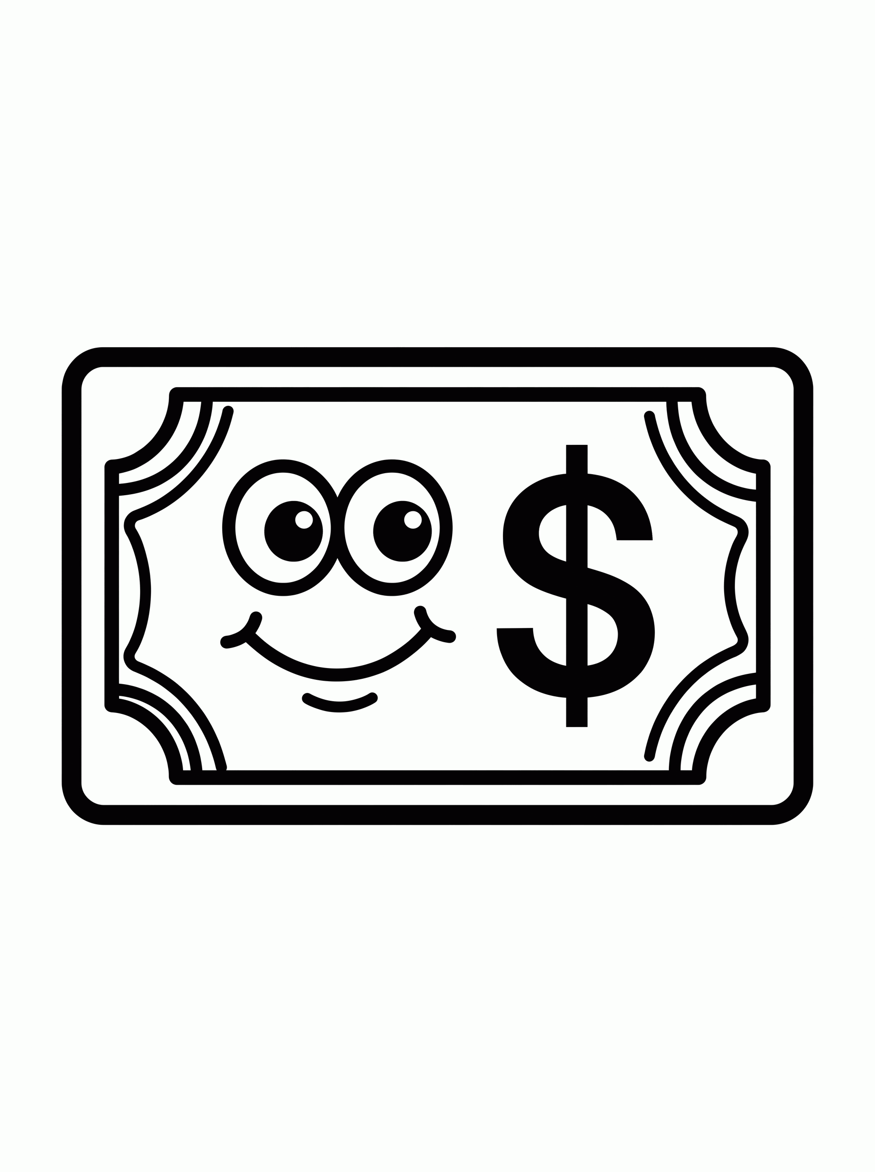 Billete de peso para colorir