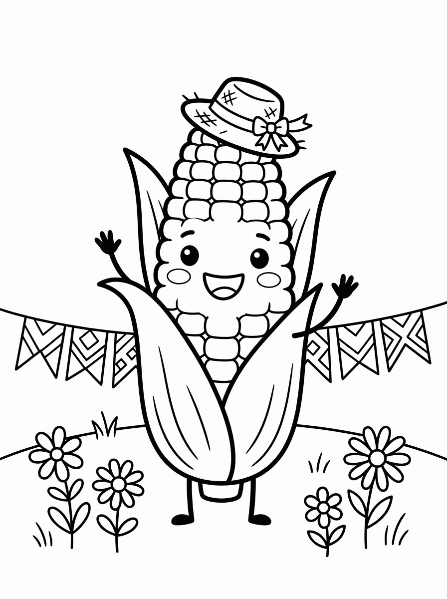 Espiga de Milho para colorir
