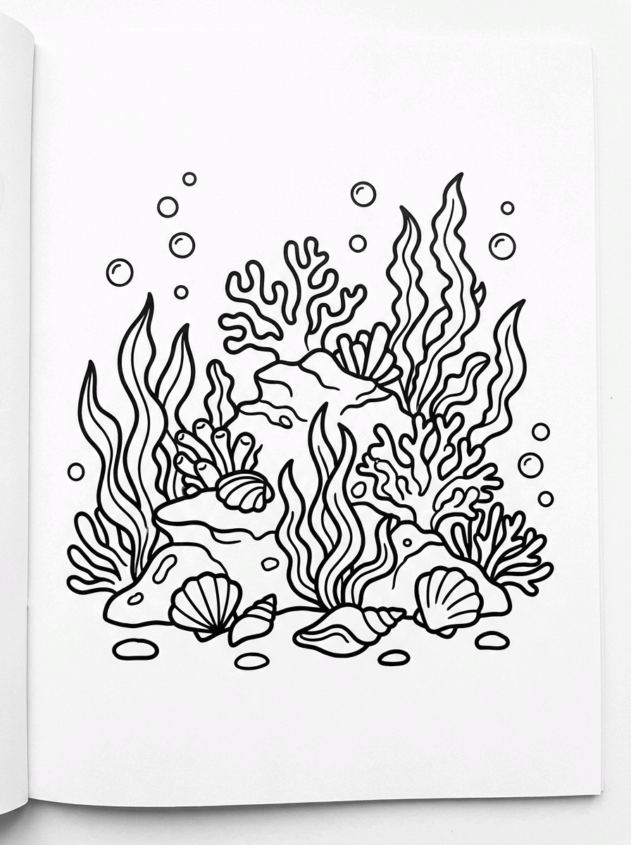 Recife de Coral para colorir