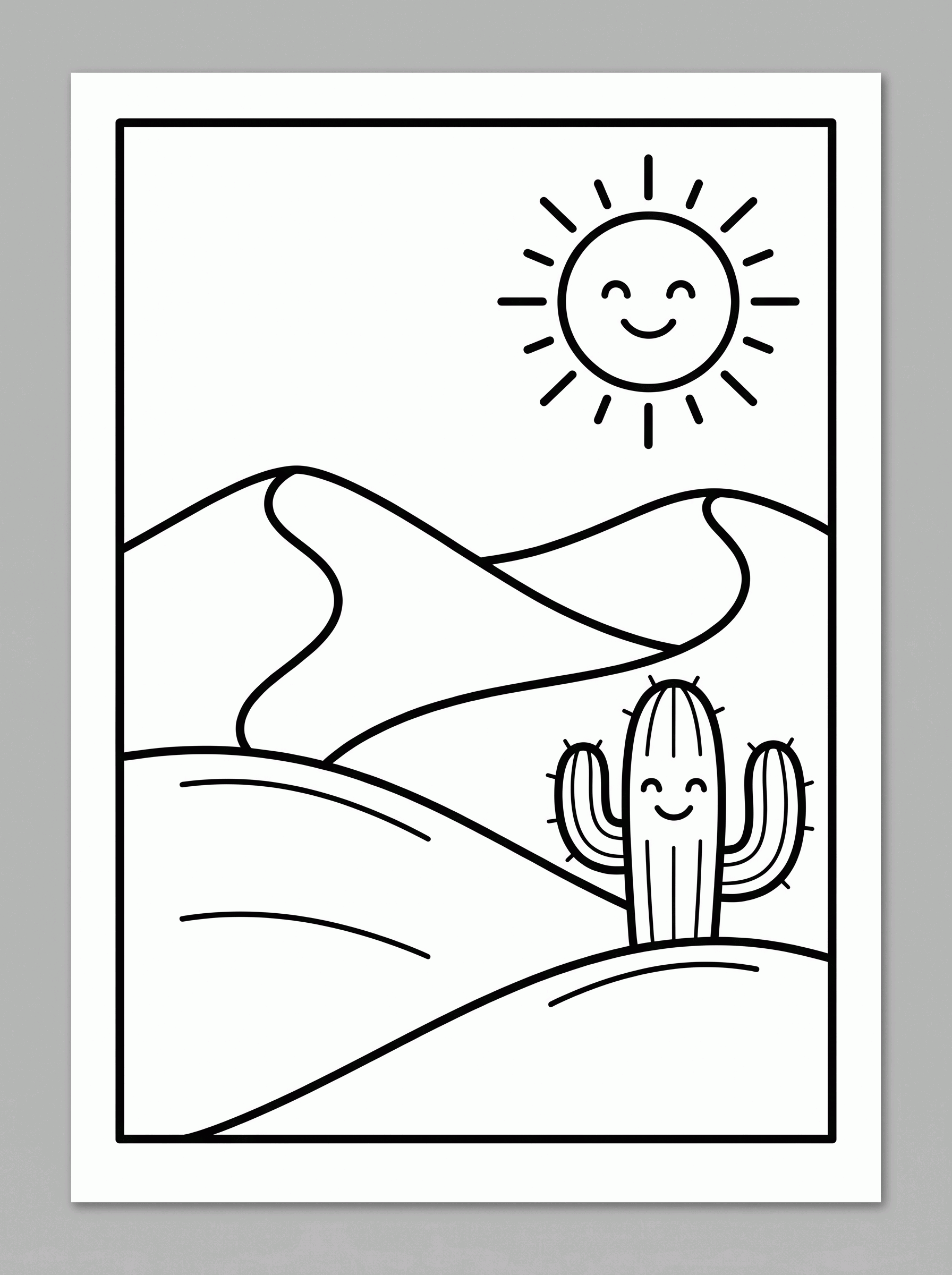 Deserto para colorir