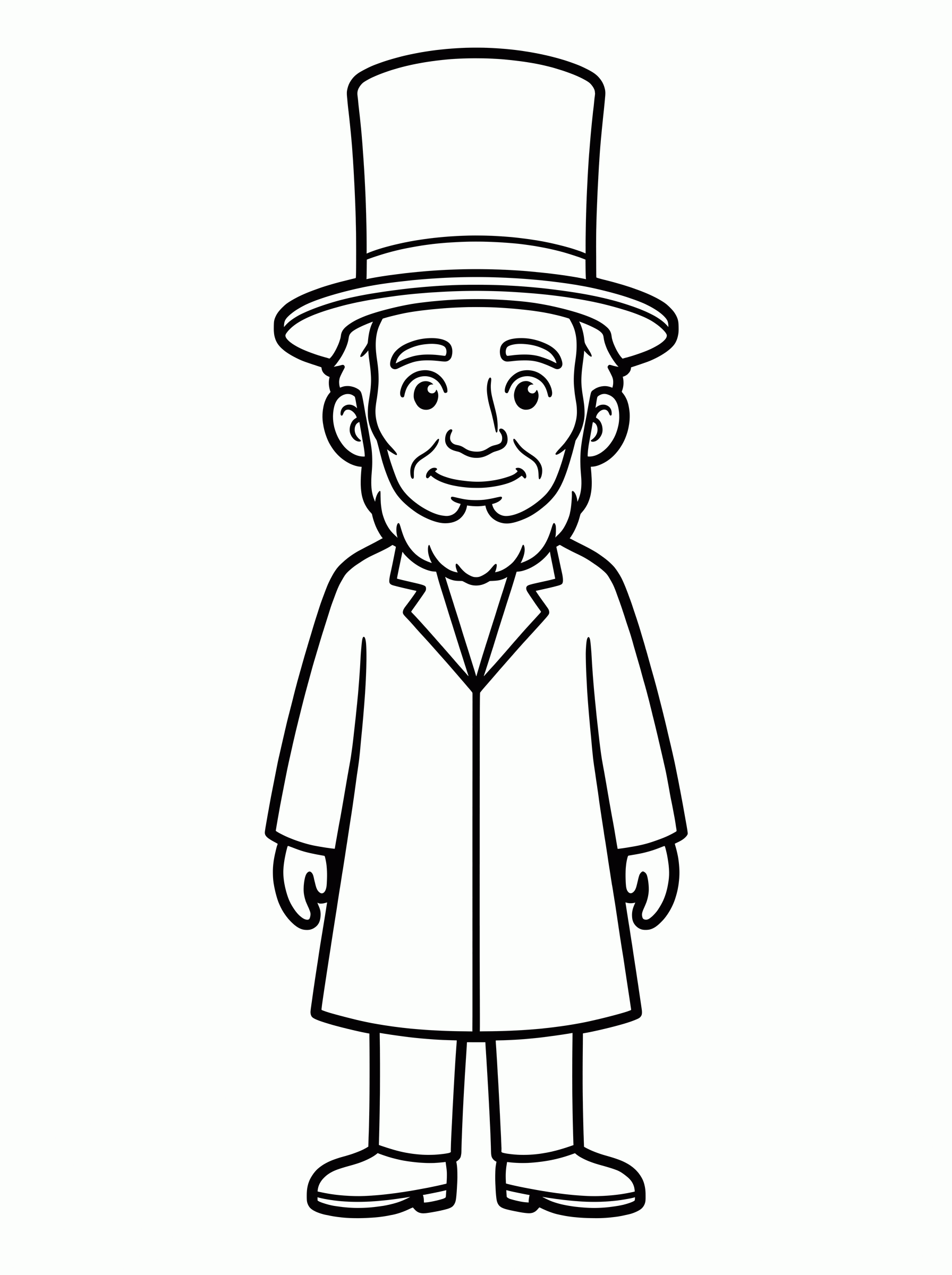 Abraham Lincoln para colorir