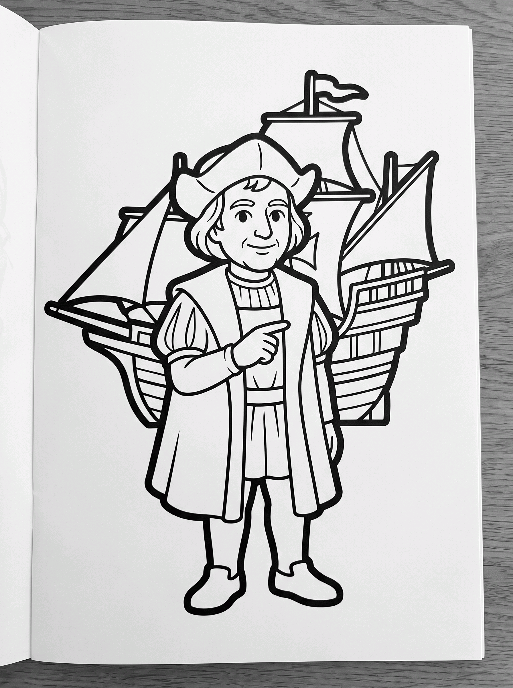 Cristóbal Colón para colorir