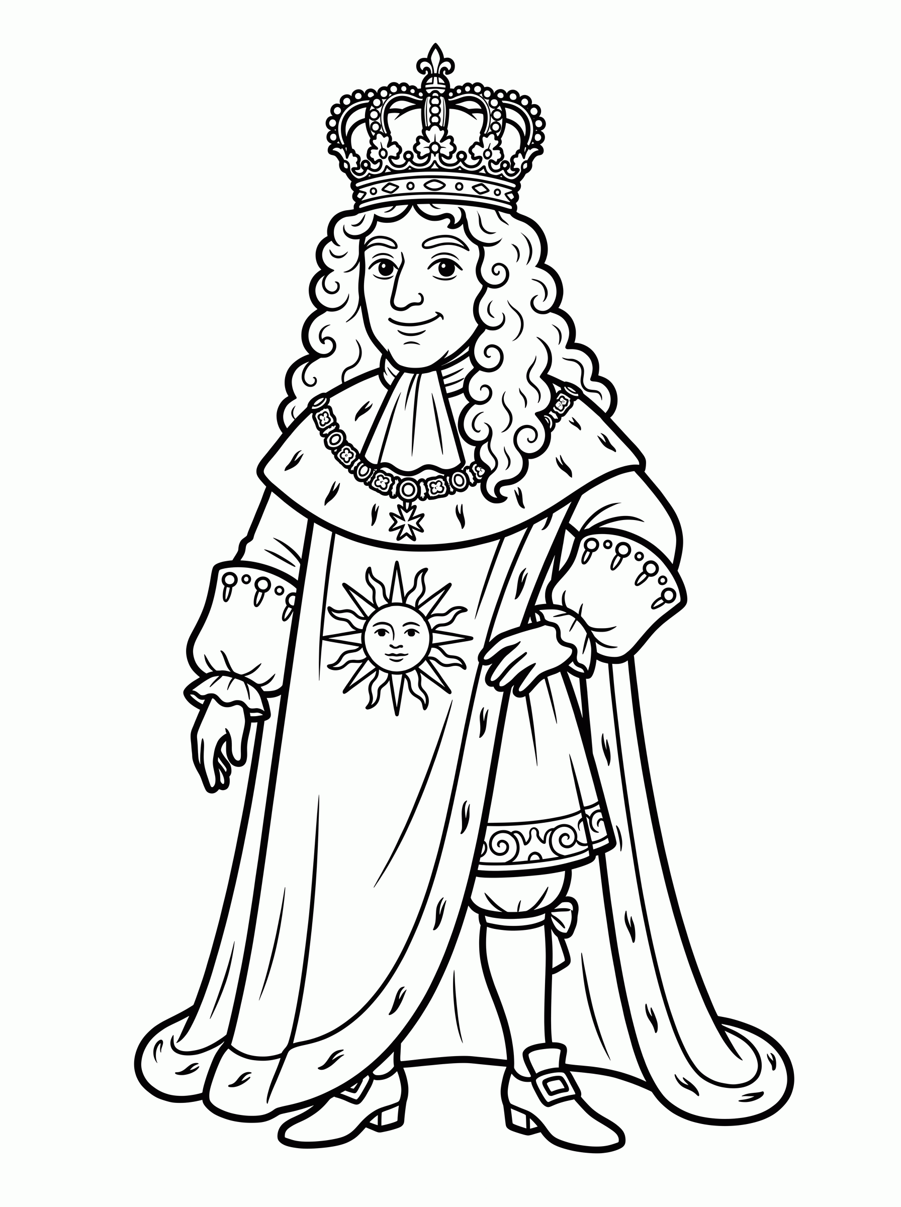 Louis XIV para colorir
