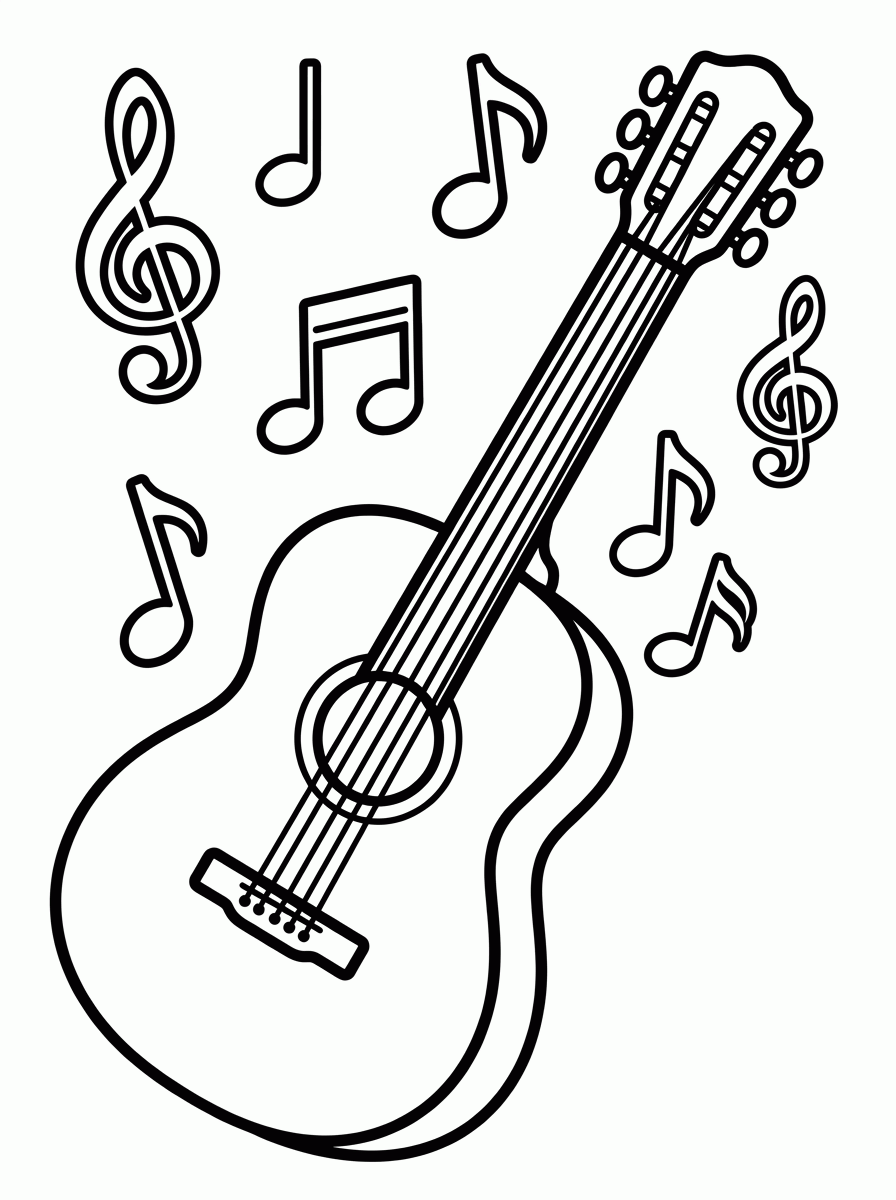 Violão para colorir