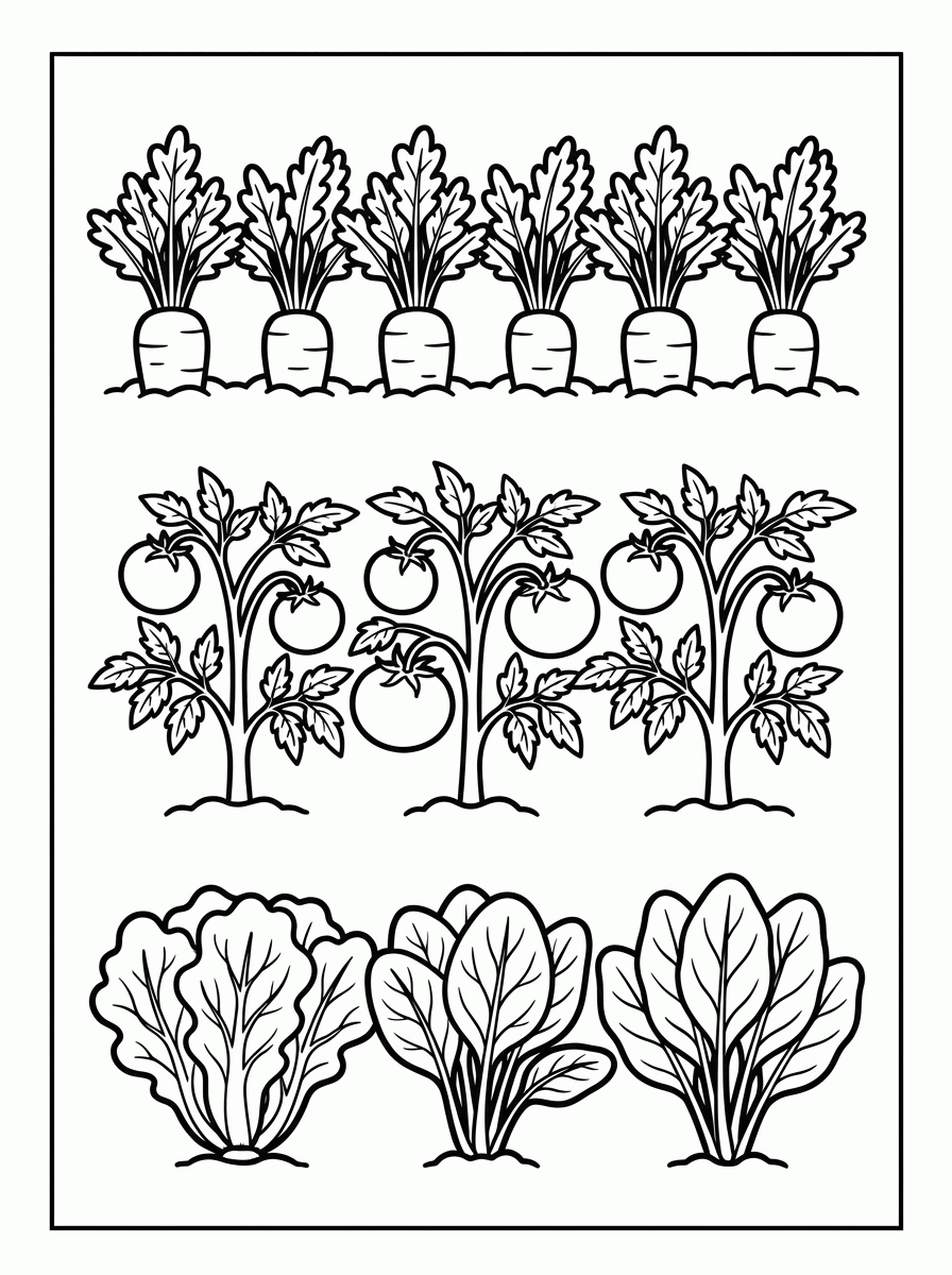 Horta para colorir