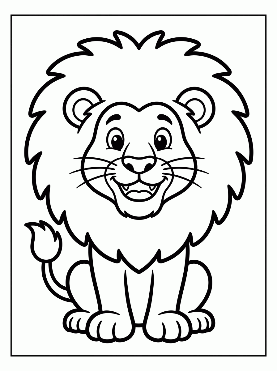 Savanna Lion coloring page
