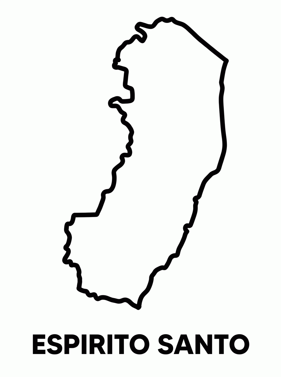 Mapa do Espírito Santo para colorir