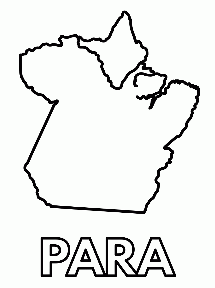 Mapa do Pará para colorir
