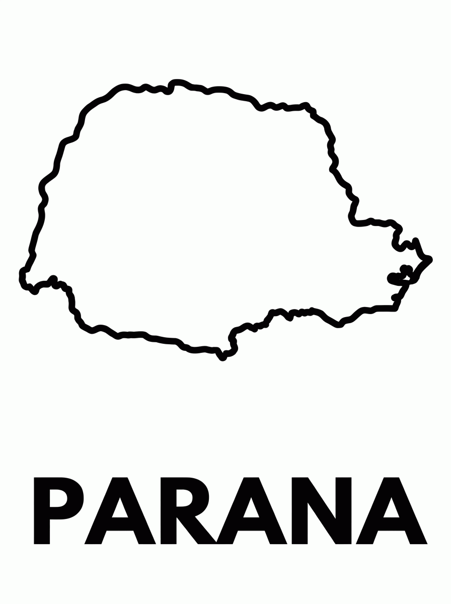 Mapa do Paraná para colorir