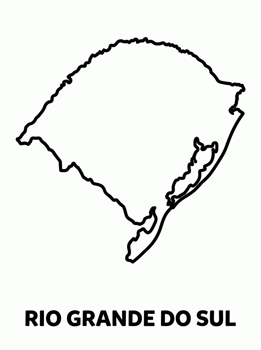 Mapa do Rio Grande do Sul para colorir