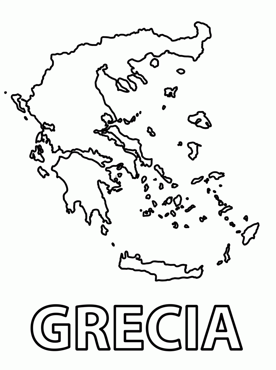 Mapa da Grécia para colorir