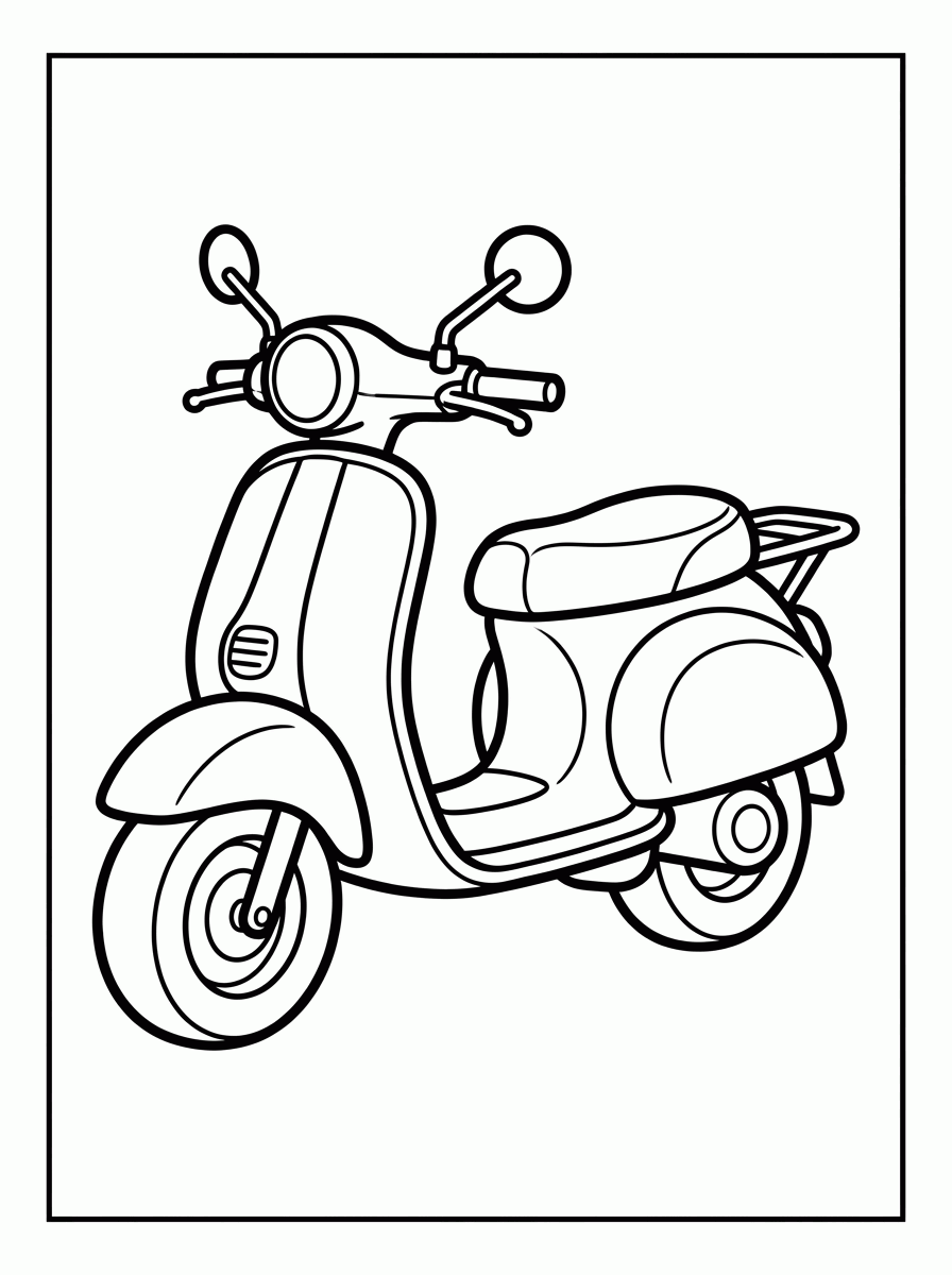 Scooter para colorir
