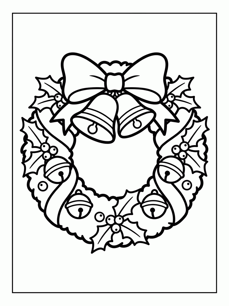 Guirlanda de Natal para colorir