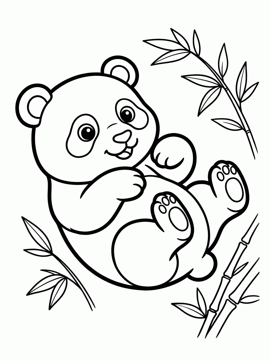 Panda Bebe para colorir