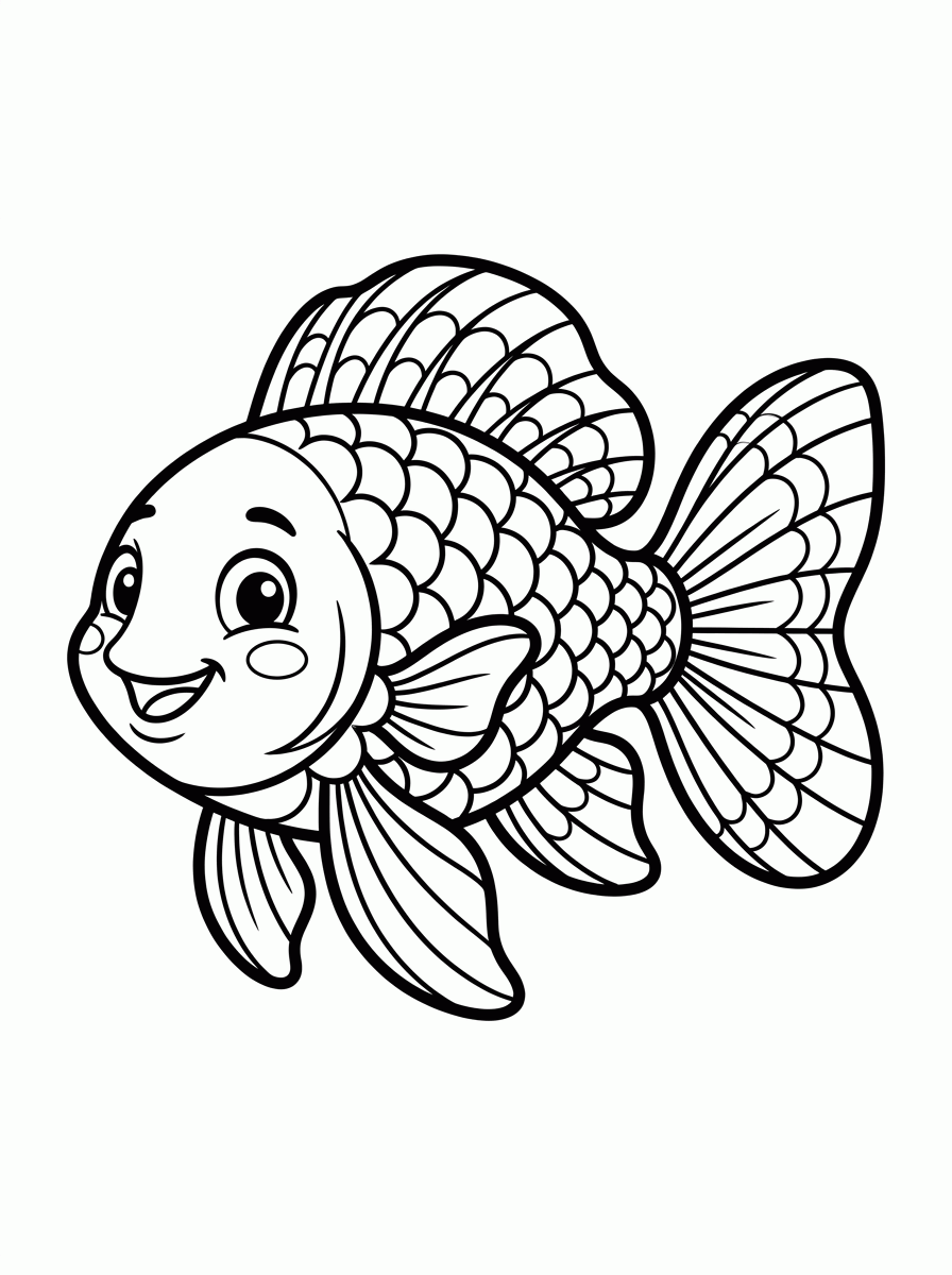 Peixinho Tropical para colorir