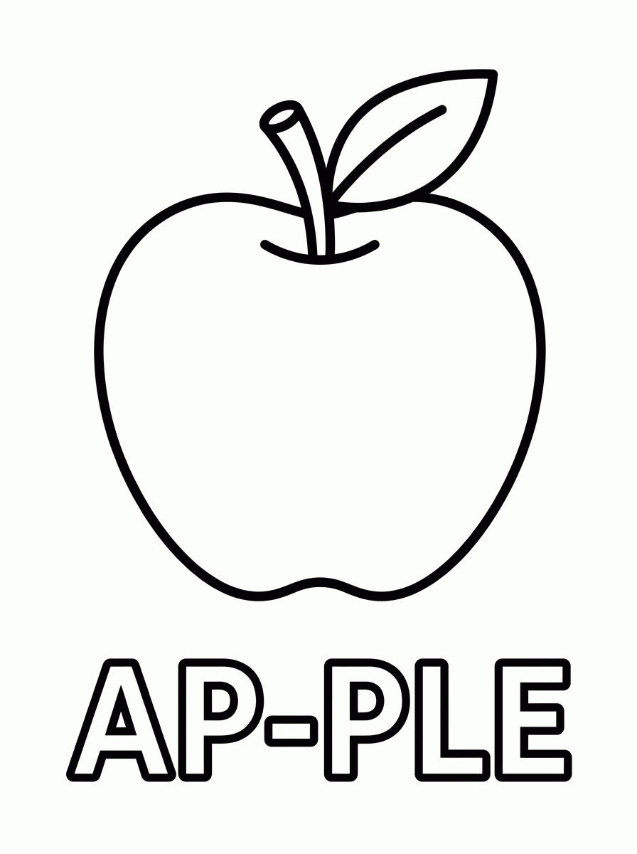 Apple coloring page para colorir