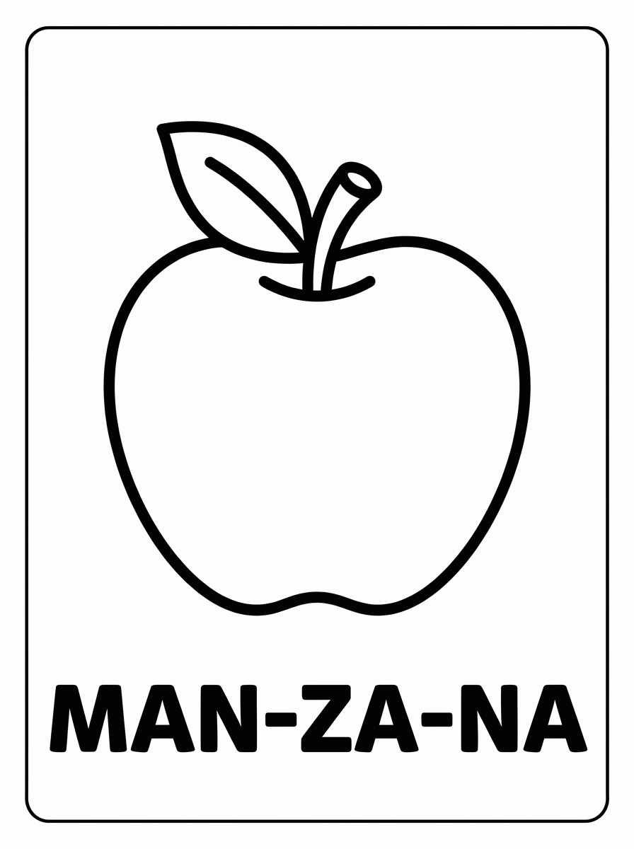Manzana para colorear para colorir