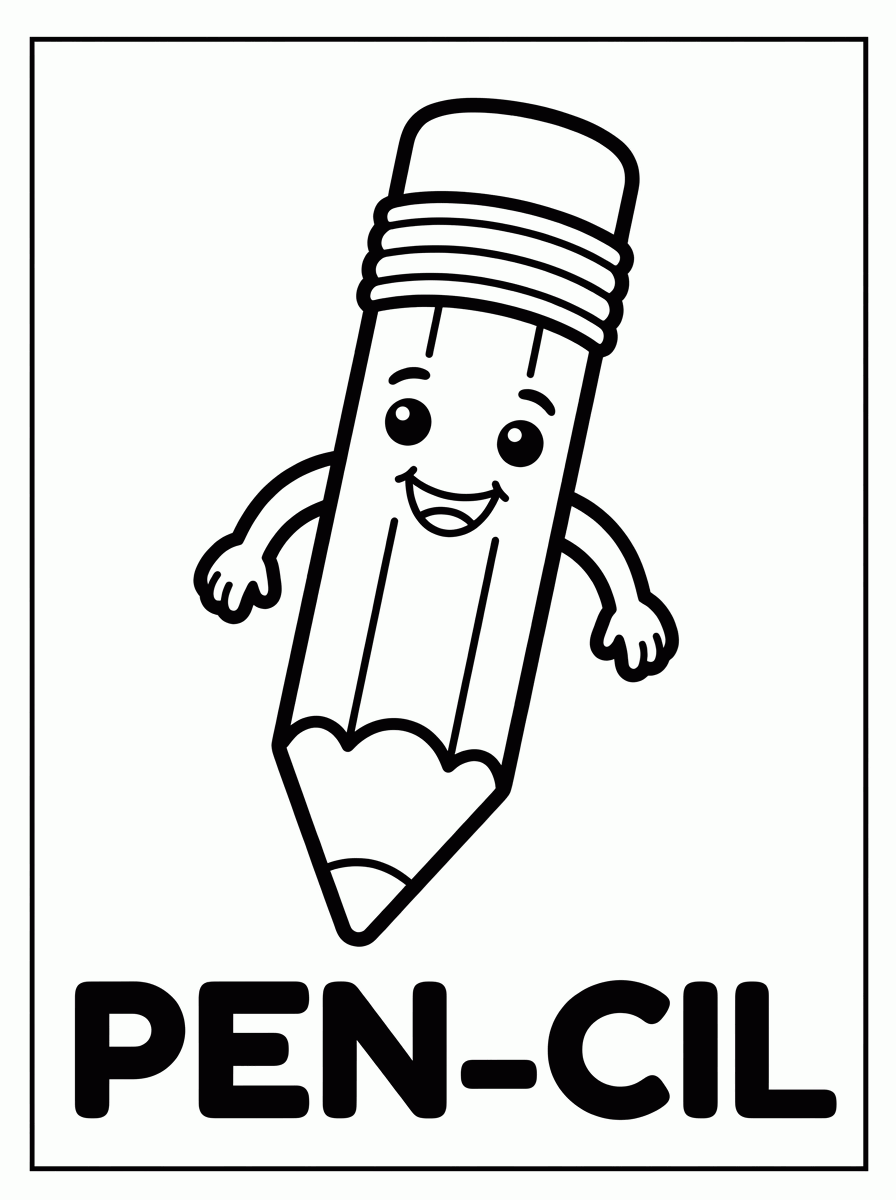 Pencil coloring page para colorir