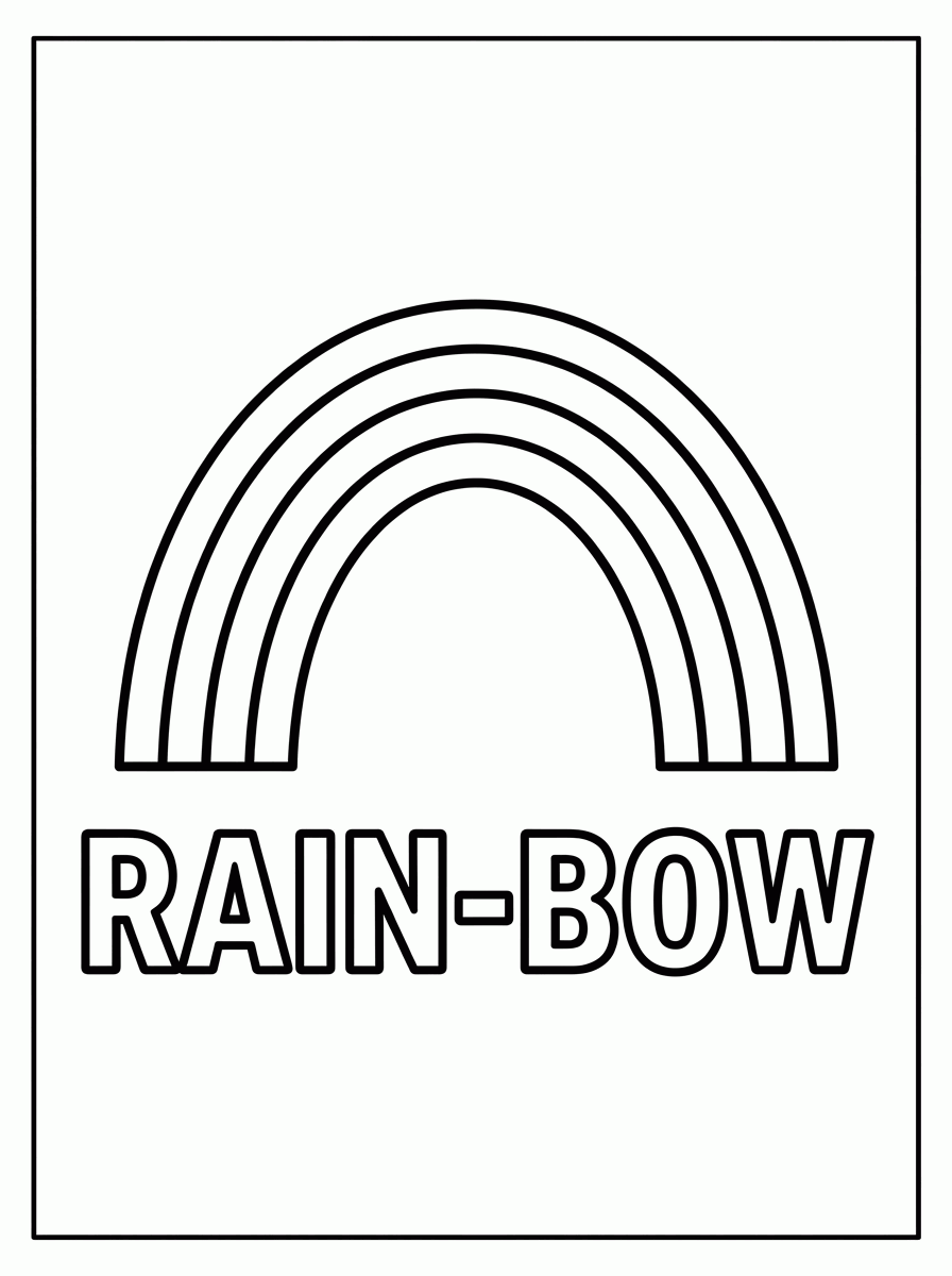 Rainbow coloring page para colorir