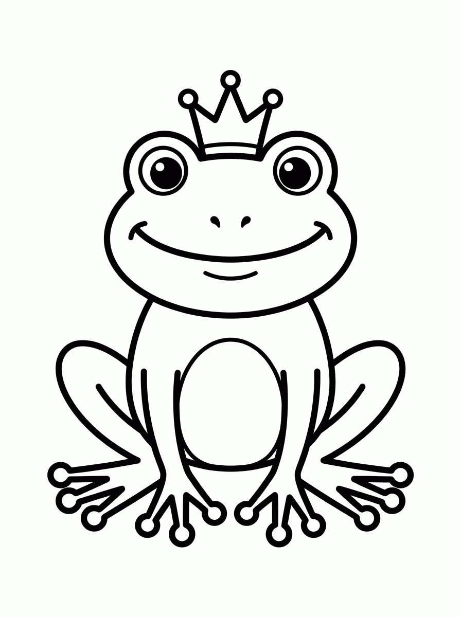 Sapo Príncipe para colorir