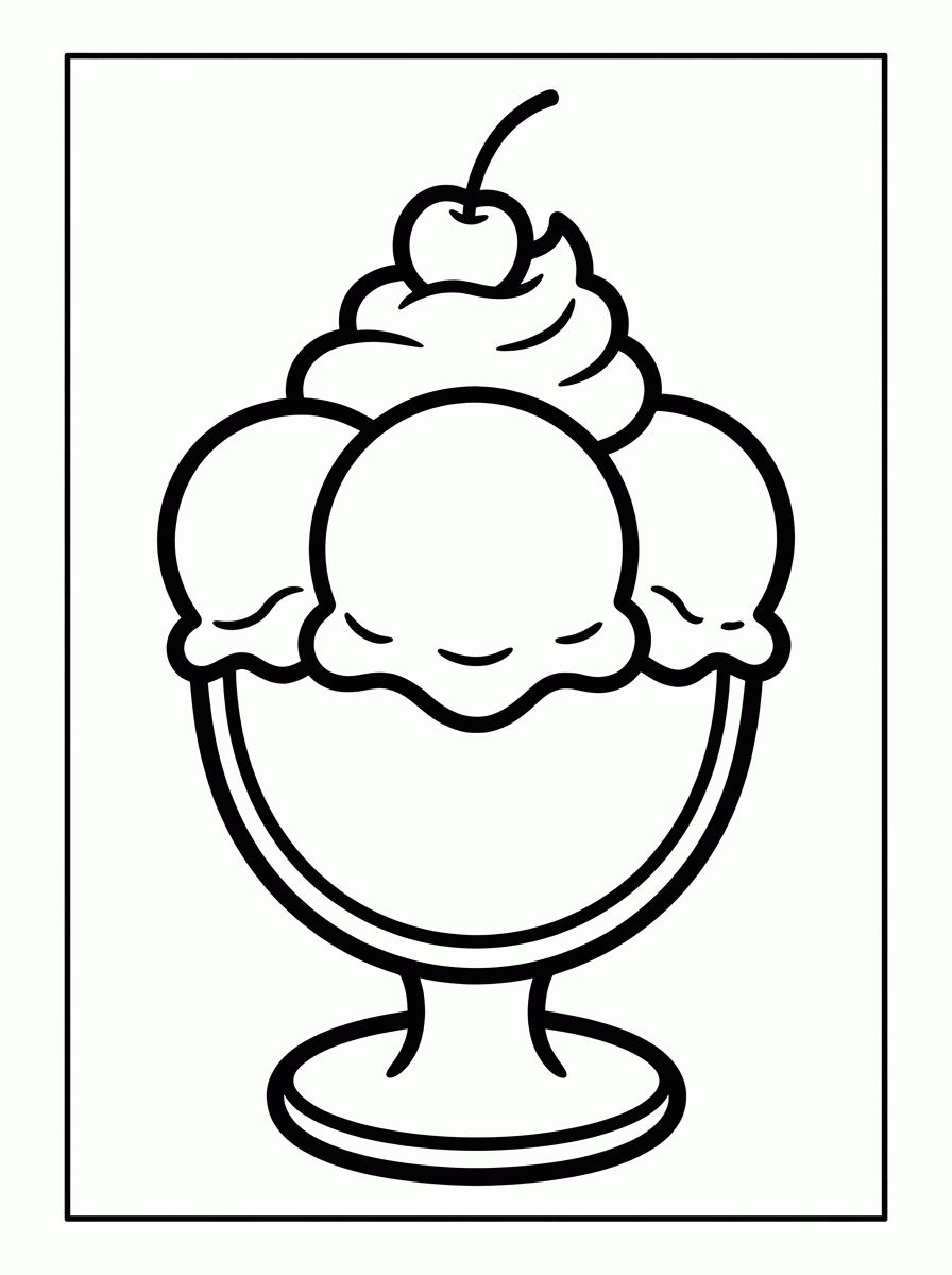 Sundae de Sorvete para colorir